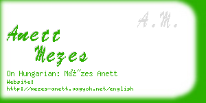 anett mezes business card